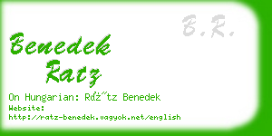 benedek ratz business card